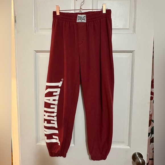 {Zara X Everlast} Cool Athletic Sweatpants Burgundy kids Sz 11-12 Yrs - Picture 4 of 16